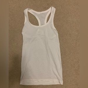 Size 4 White Lululemon Tank